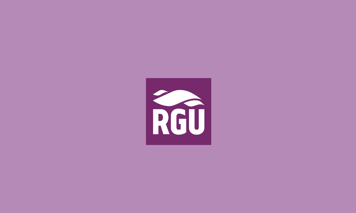 RGU logo on a purple background