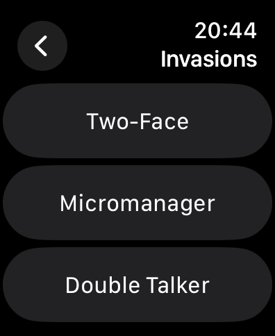 TT Invasions Screen